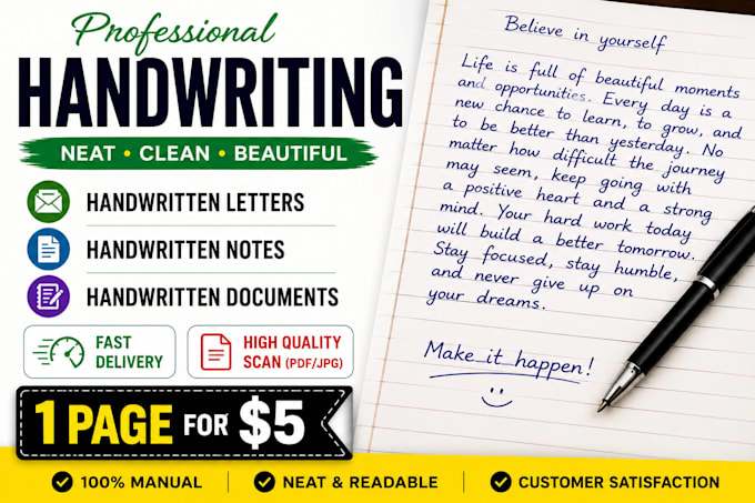 write beautiful handwritten letters and notes