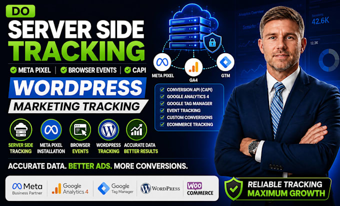 do server side tracking, meta pixel,browser events, wordpress marketing tracking