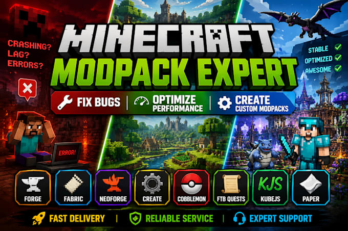 fix optimize create minecraft modpack forge fabric cobblemon custom mods plugin