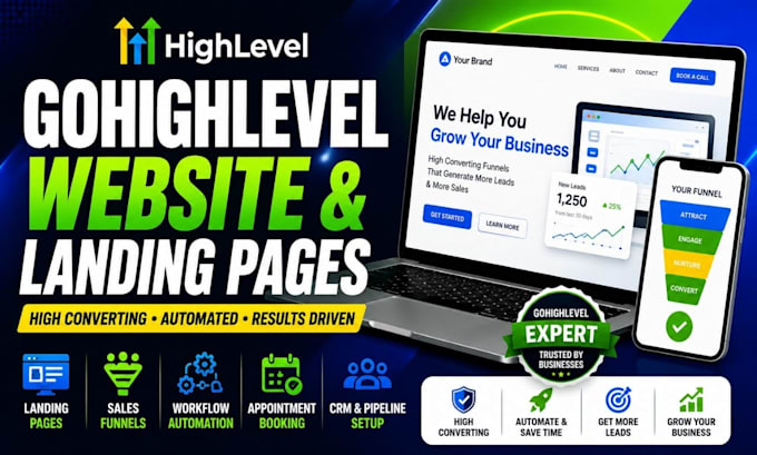 gohighlevel website design go highlevel landing page