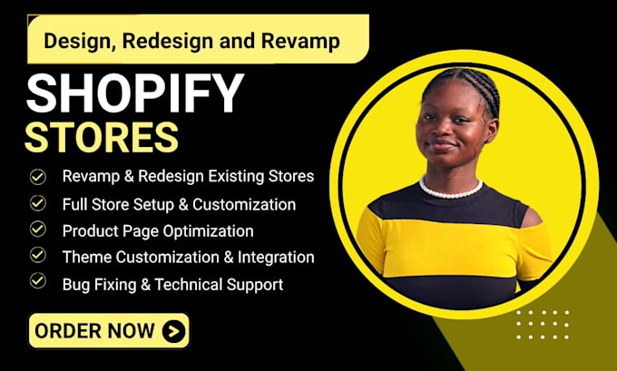 design, redesign and revamp your shopify store as shopify expert