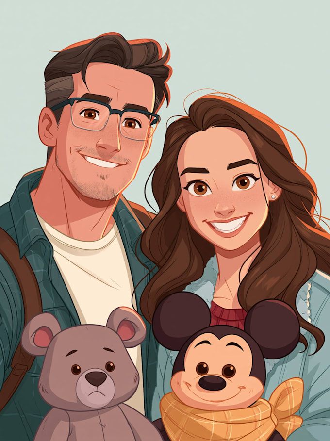 make an cartoon into disney cartoon portrait