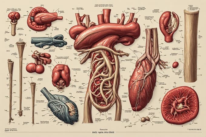 create a custom medical anatomical scientific illustration