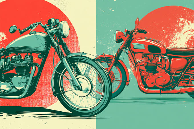 make vintage retro poster illustration