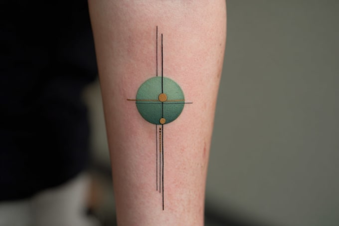 make custom minimal and geometric tattoo design