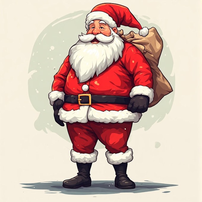 custom make christmas cartoon illustration concept art