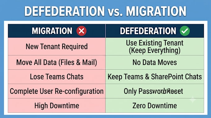 defederate godaddy to native microsoft 365