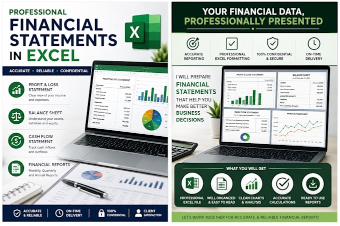 prepare professional financial statements in excel