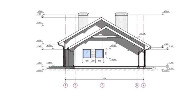 do autocad assignment, elevation plan drafting and section, 2d floor plan design