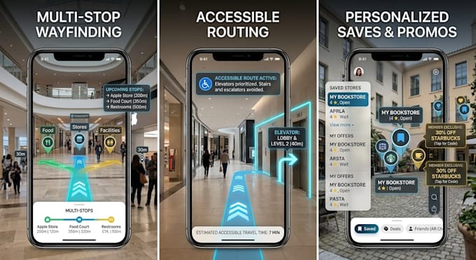 build ar indoor navigation app ar wayfinder app ar navigation app gps app ar app