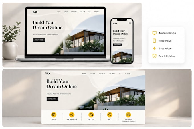 desgin wix website design , redesign your wix website