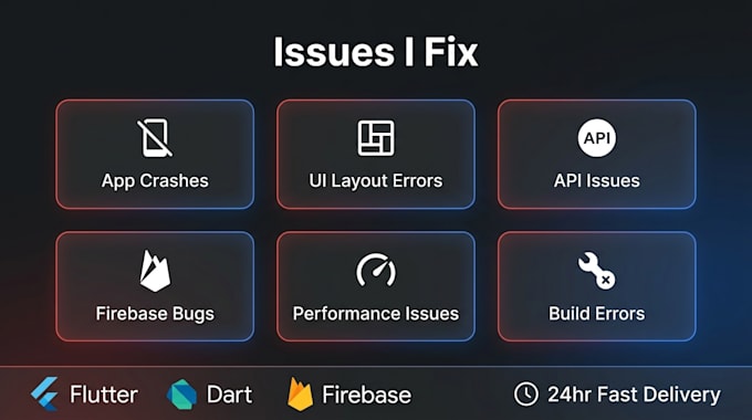 fix bugs and errors in your flutter app