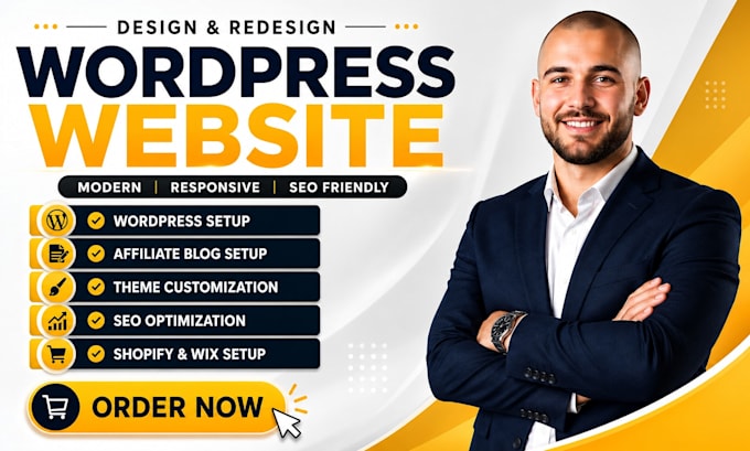 setup wordpress affiliate blog website redesign shopify wix theme customization