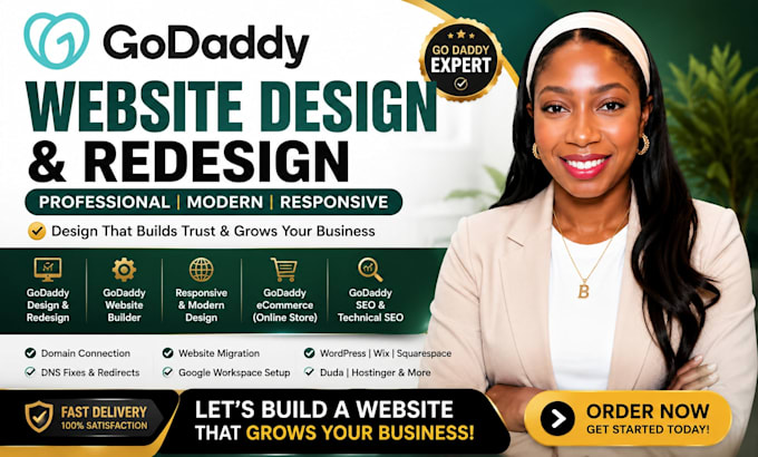 design godaddy website redesign godaddy website develop godaddy website expert