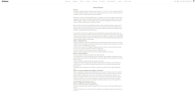 write terms and conditions for your website or saas