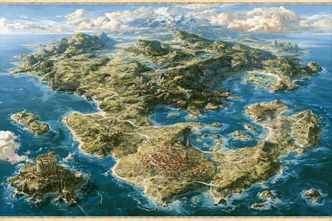 draw a custom fantasy map