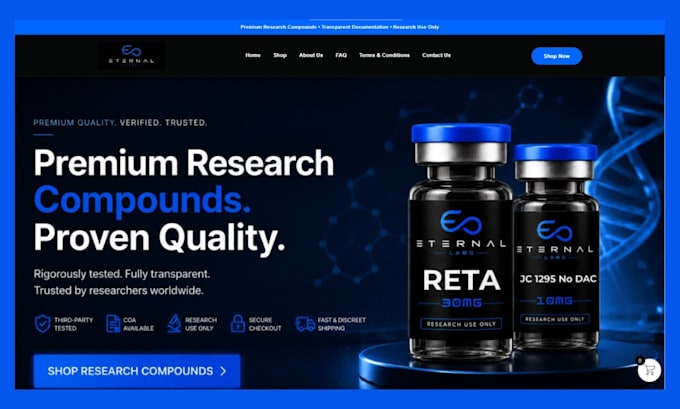 build peptide website research peptide peptide store woocommerce peptide website