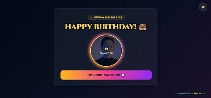 create website for greetings, anniversary, proposal any type etc