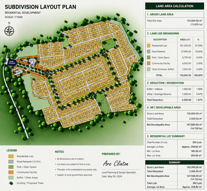create subdivision layout site plan plot plan and land development