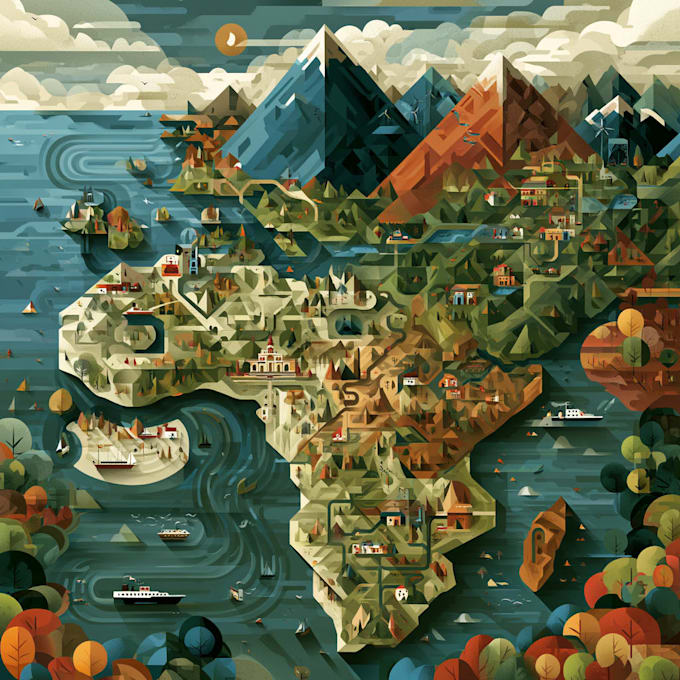 design great map in quality vector illustration
