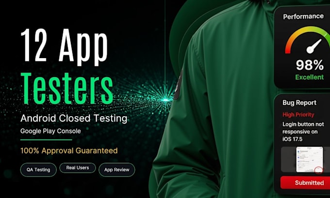 provide 12 real tester closed testing,20 andriod app tester google play console