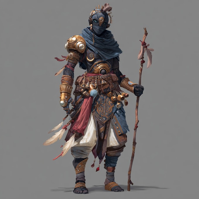 create fantasy character art for games and stories