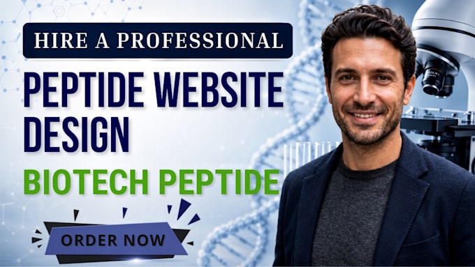 build compliant peptide website design wordpress biotech peptide website