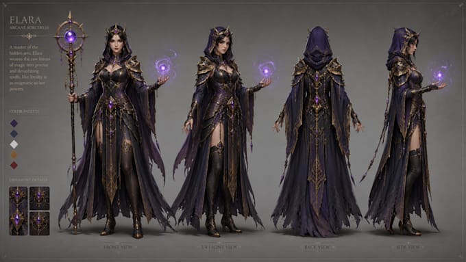 premium ai fantasy game character concept art