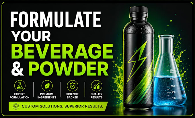 formulate a functional beverage, energy drink, or supplement powder recipe