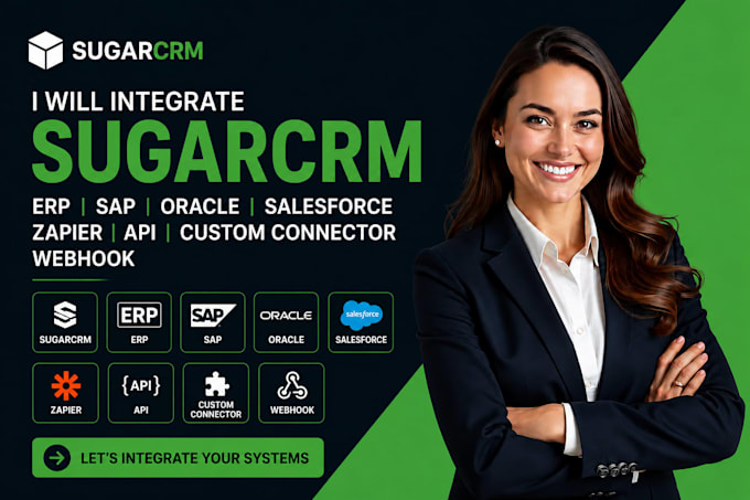 integrate sugarcrm erp sap oracle salesforce zapier API custom connector webhook