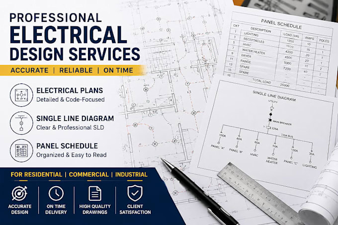 design electrical plans sld and panel schedule in chicago illinois