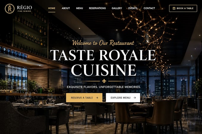 design wix food website online ordering restaurant booking website