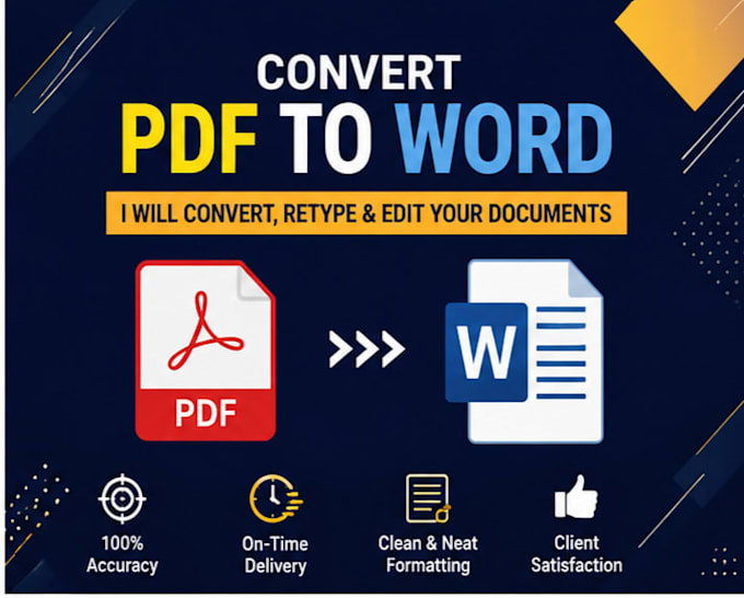 convert PDF to word, image to text and retype documents