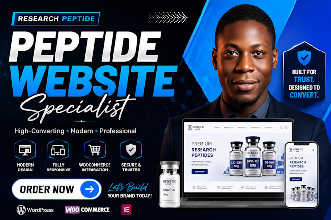 build fda compliant peptide website peptide wordpress website biotech website