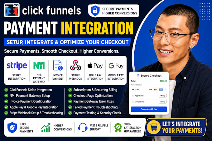 do clickfunnel stripe integration, invoice payment, nmi, webhook, google pay
