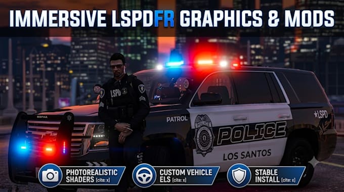 customize immersive lspdfr graphic and police mods setup