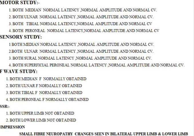 doeeg,ncv accurate report interpretation analysis and format