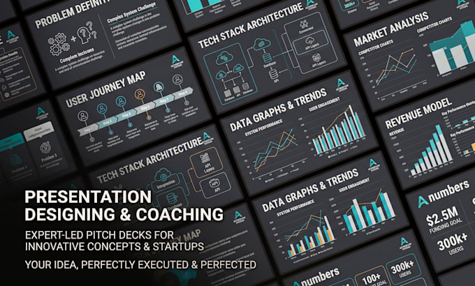 design custom technical pitch decks and master templates for startups