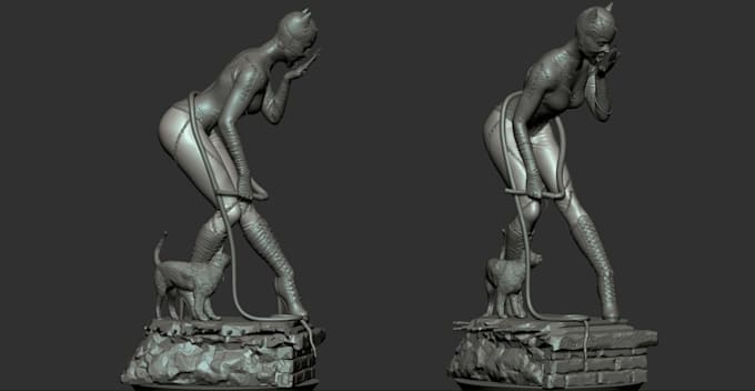 create 3d printable digital sculpt,high poly character design,rendered statues