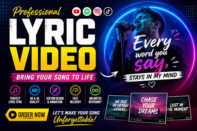 create awesome animated lyric video
