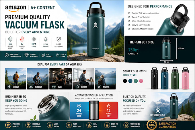 create stunning amazon a content  ebc and infographics