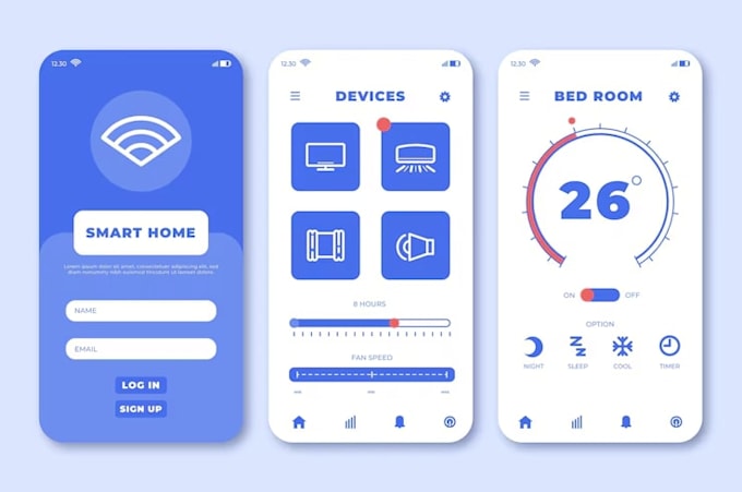 develop iot app using ble flutter, esp32, firebase, mqtt, android ios app, web