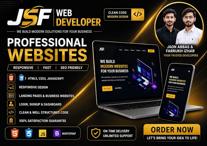 build a custom frontend website with HTML CSS  javascript