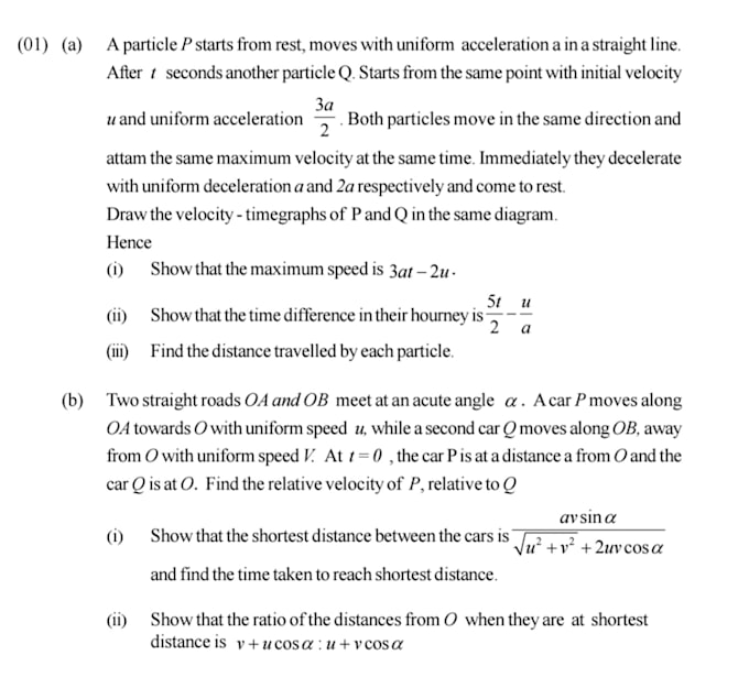 provide step by step solutions for a level math and physics
