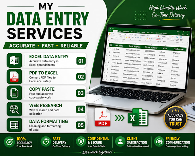 professional data entry and excel services