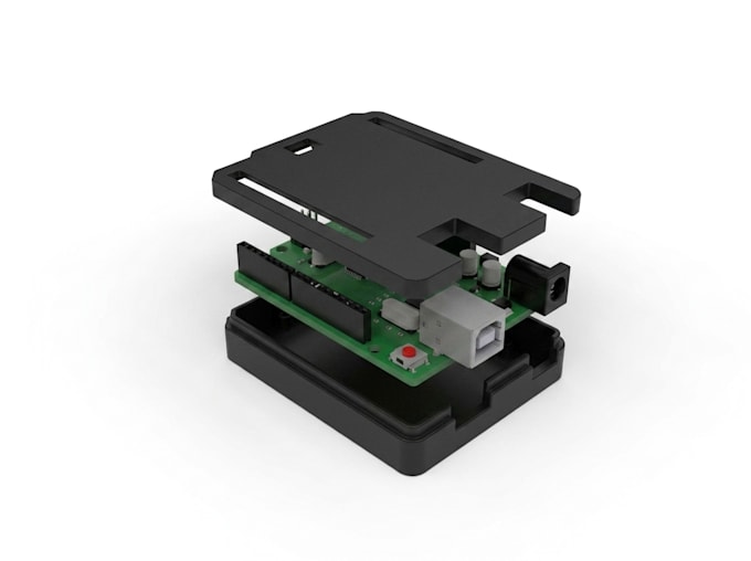design pcb enclosure and electronic device housing for 3d printing iot, arduino