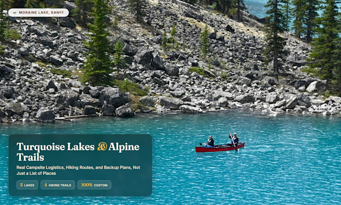 create a detailed custom travel itinerary with an interactive web guide