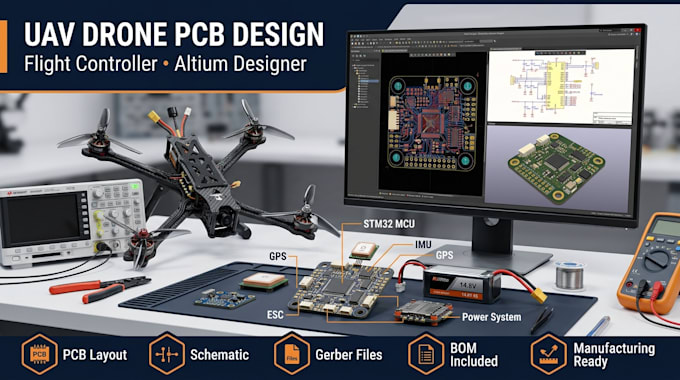 design uav drone flight controller pcb using altium