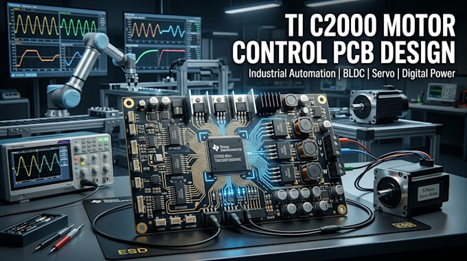 design tic2000 motor pcb for digital power, robotics smart industrial automation