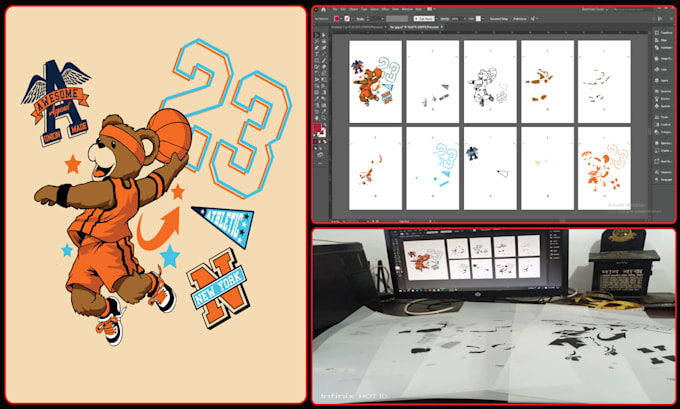 do screen print color separation for t shirt printing